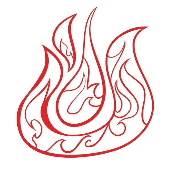 Fuego Llama Icono Vector Ilustración — Vector de stock