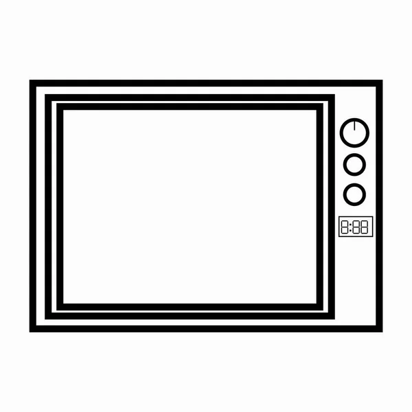 Microwave Oven Icon Cartoon Illustration Computer Vector Icons Web — Stock Vector