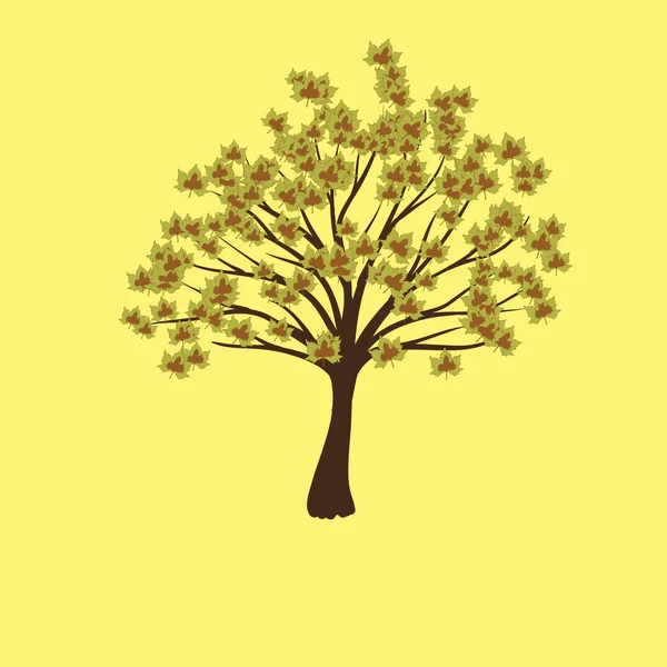 Простая Векторная Иллюстрация Дерева — стоковый вектор