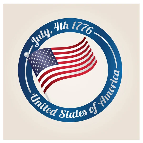 Ilustración Vectorial Una Bandera Americana — Archivo Imágenes Vectoriales