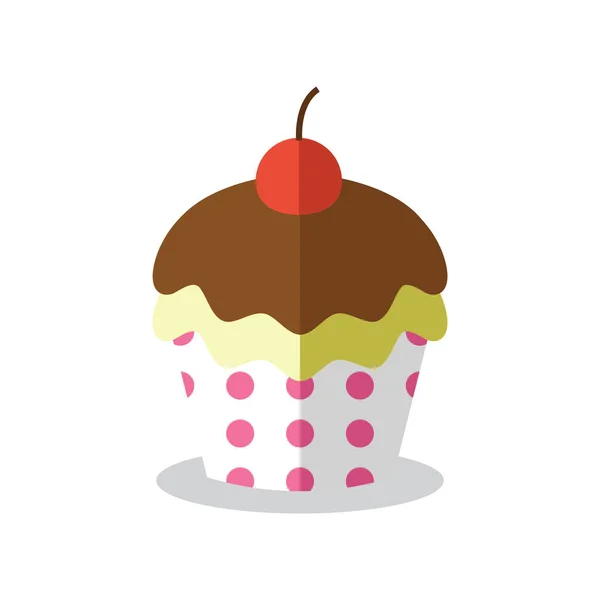 Delicious Cake Design Vector Illustration Eps10 Graphic — Stock Vector