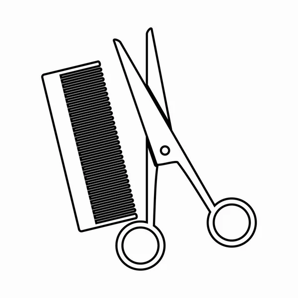 Friseur Ikone Vektorillustration — Stockvektor