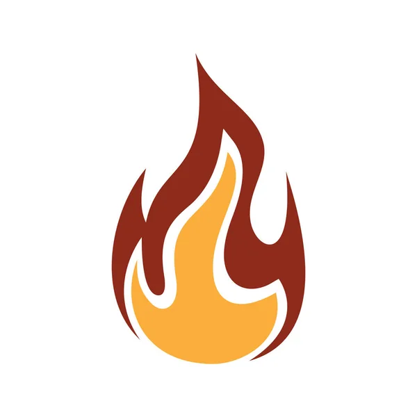 Flammenfeuersymbol Schwarzer Farbe Auf Weißem Hintergrund Vektorillustration — Stockvektor