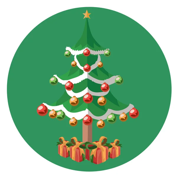 Illustrazione Vettoriale Icona Natale — Vettoriale Stock