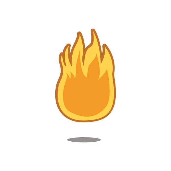 Fuego Llama Icono Estilo Plano Aislado Sobre Fondo Blanco Colección — Vector de stock