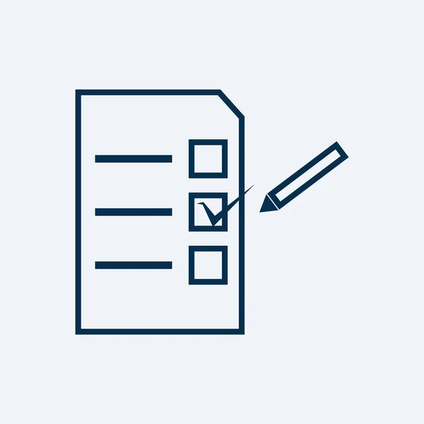 Checklist Icono Vector Ilustración — Archivo Imágenes Vectoriales