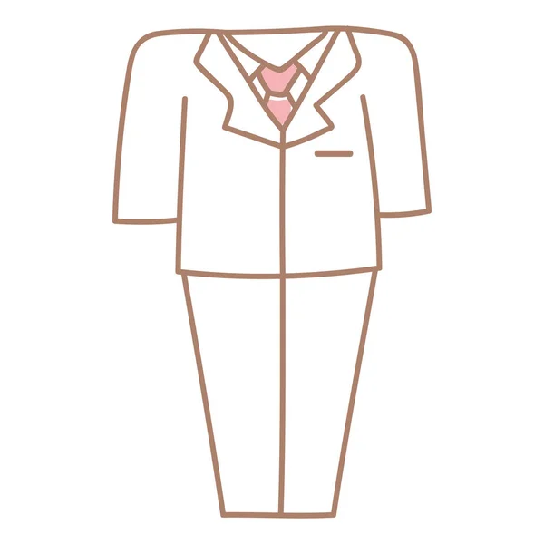Illustration Vectorielle Une Femme Portant Costume — Image vectorielle