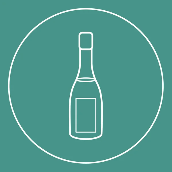 Wine Bottle Icon Vector Illustration — Stock Vector