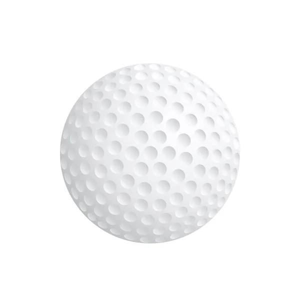 Golf Boll Isolerad Vit Bakgrund — Stock vektor