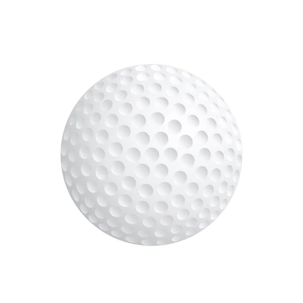 Golfbal Geïsoleerd Witte Achtergrond — Stockvector