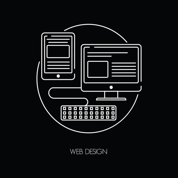 Icono Línea Vectorial Para Web Móvil — Vector de stock