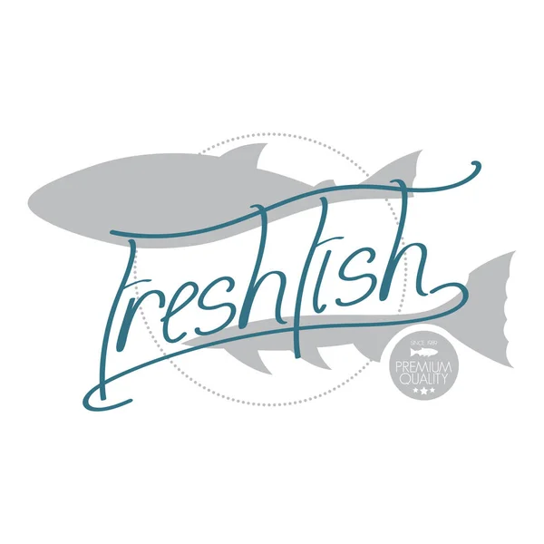 Vektorillustration Eines Fisch Logos — Stockvektor