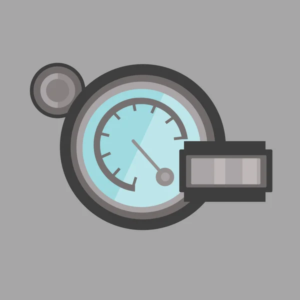 Vector Illustration Modern Lack Icon Clock — Stock Vector