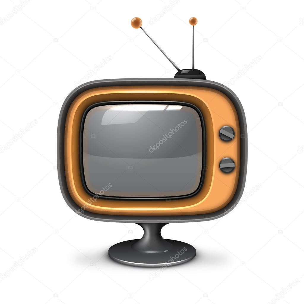 3d render of a tv with a big television