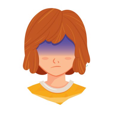 Kadın avatar simgesi vektör illüstrasyon tasarımı