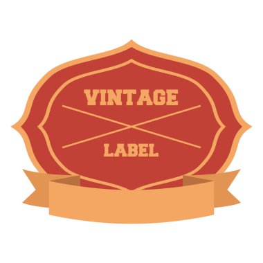Retro vintage etiketinin vektör illüstrasyonu