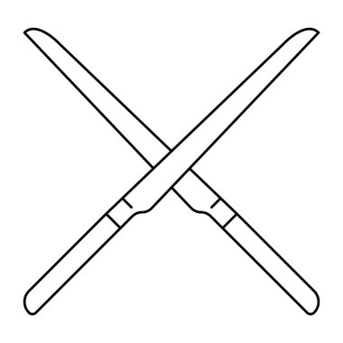 çapraz kılıçların vektör illüstrasyonu