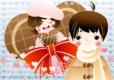 Aşk konsepti vektör illüstrasyonu 