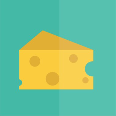 Peynir ikonu. düz dizayn biçimi 10