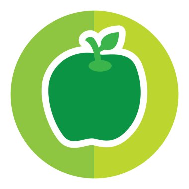 elma ikonu vektör illüstrasyonu