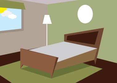 Çocuklar için bir odanın vektör çizimi