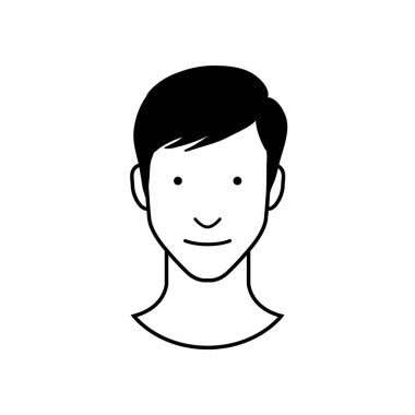 Avatar man simgesi vektör illüstrasyon tasarımı