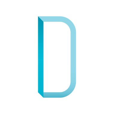 D harfi. vektör illüstrasyonu