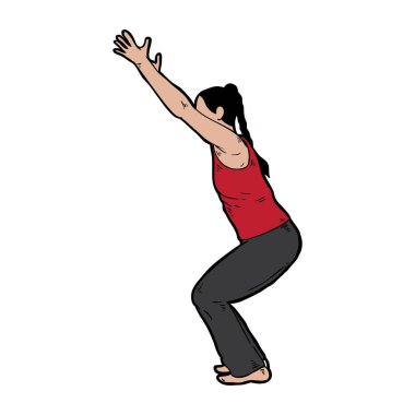 Pembe bikinili karikatür kadın