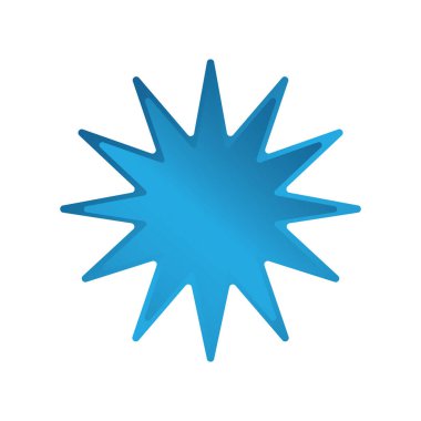 Çizgi roman patlama simgesinin vektör çizimi