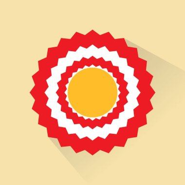 Çiçeğin renkli vektör çizimi