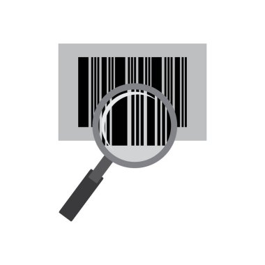 Etiket simgesi vektör illüstrasyon tasarımlı barkod