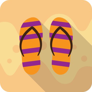 Parmak arası terliklerin vektör çizimi