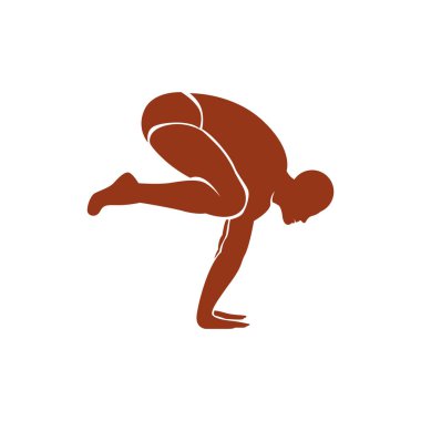Yoga yapan bir kadının vektör çizimi