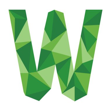 Vektör alfabesi. w harfi