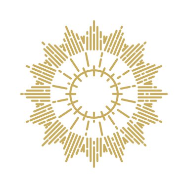 Güneşin kaplıcası için bir logonun vektör çizimi