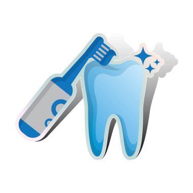 Diş düzlüğü simgesi, vektör illüstrasyonu