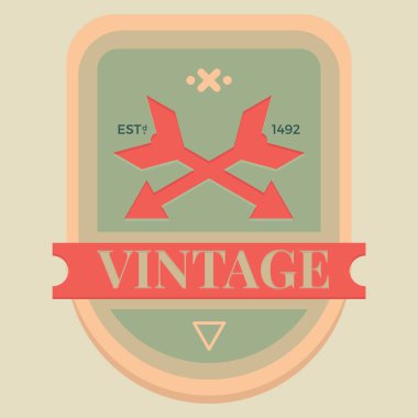 Vintage retro biçim vektör çizimi