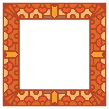 Metin ve vektör illüstrasyonu için alanı olan renkli çerçeve