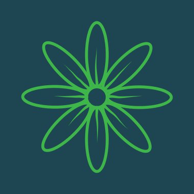 Çiçek ikonu. düz dizayn biçimi 10