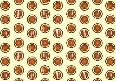 Altın ve sarı daireli kusursuz desen