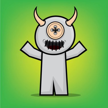 Cadılar Bayramı canavarı. vektör illüstrasyonu