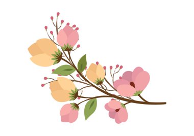 Çiçeklerin yaratıcı vektör çizimi