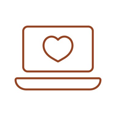 Beyaz arkaplanda izole edilmiş kırmızı çemberdeki kalp şekli simgesi