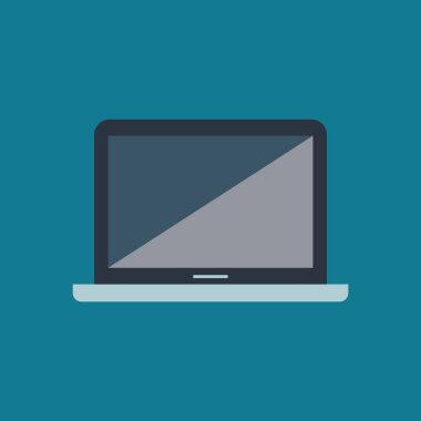 Dizüstü bilgisayar simgesi vektör çizimi