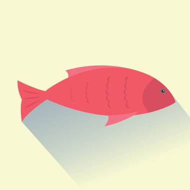 balık simgesi vektör illüstrasyonu