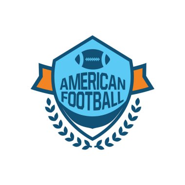 Amerikan futbolu ikonu vektör illüstrasyonu 