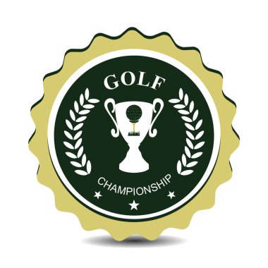 golf ikonu vektör illüstrasyonu