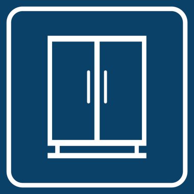 Modern b 'nin vektör illüstrasyonu kapı simgesinden yoksun