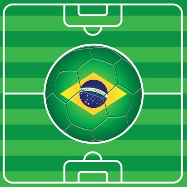 Brezilya bayraklı futbol topu