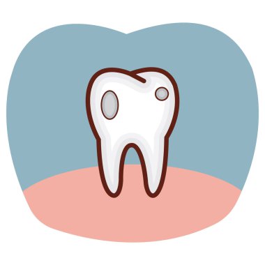 Diş ikonu. vektör illüstrasyonu